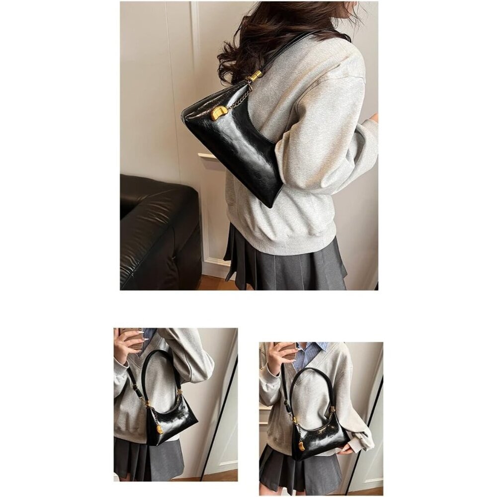 Women's Small Vintage Retro Shoulder Purse Handbags Underarm Bag with 2 Straps - Picture 6 of 7